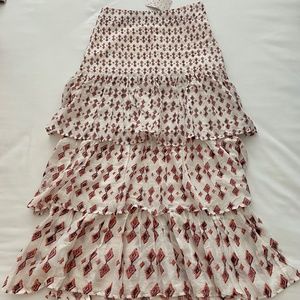 Free People Macadamia Tiered Skirt